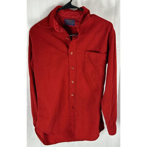 Vintage Pendleton USA Made Size M 100% Wool Button Down Red Western Shirt